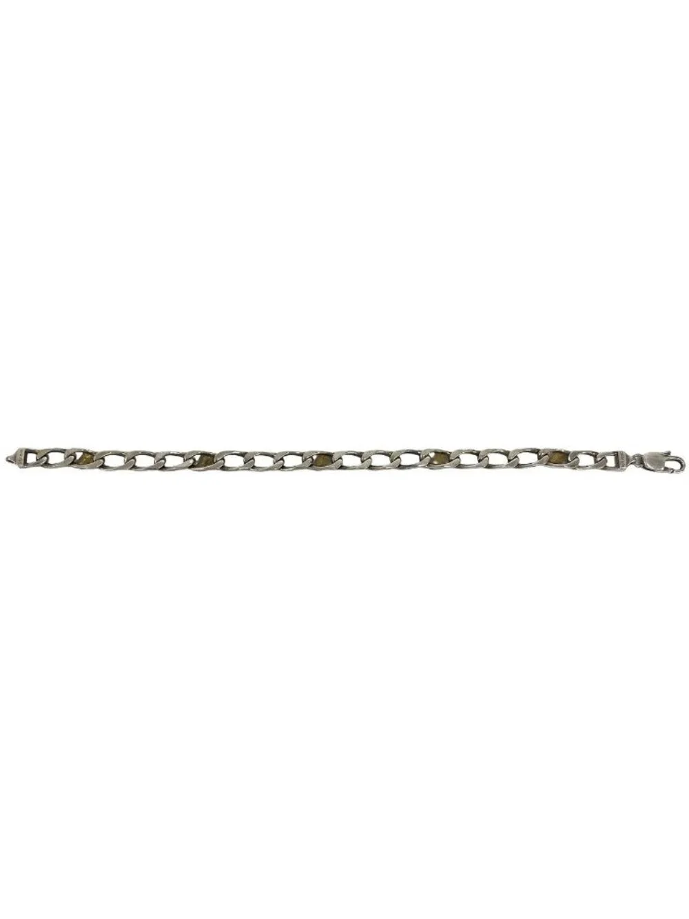 Tiffany & Co Figaro Bracelet Silver Yellow Gold